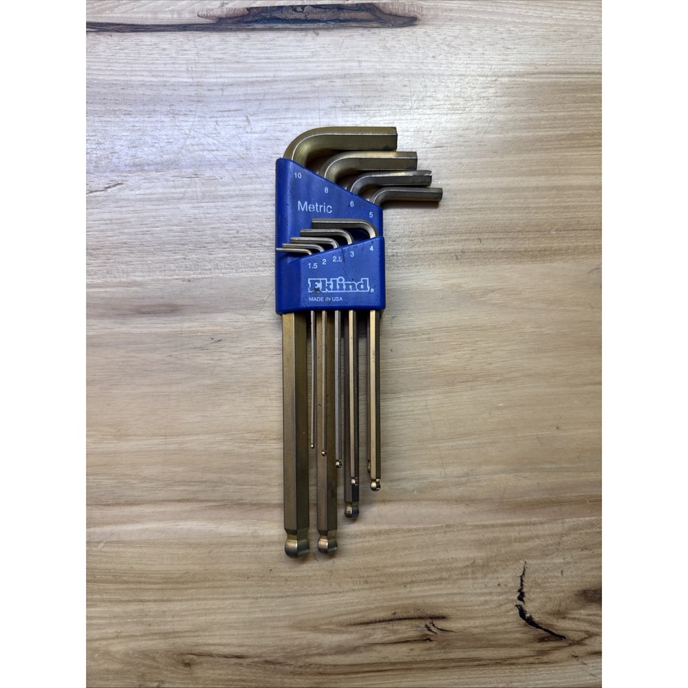 EKLIND 13609 Ball-Hex-L Key allen wrench - 9pc set Metric MM sizes 1.5-10 Long